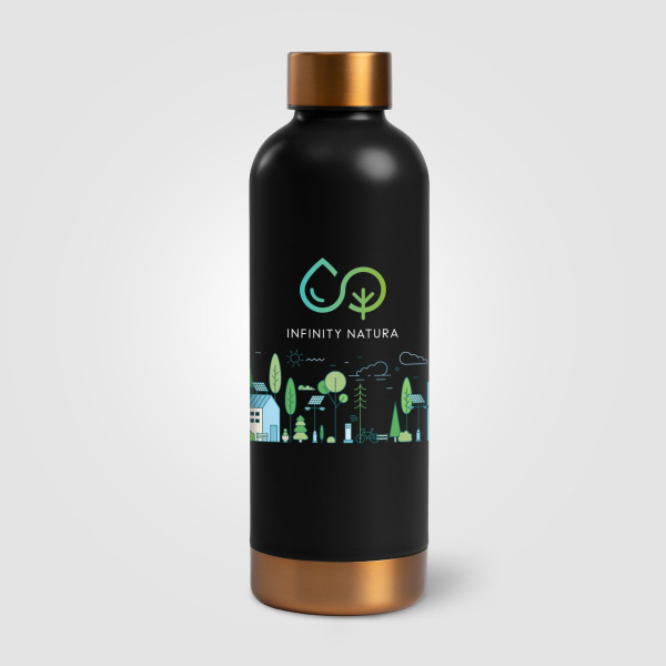 Bouteille isotherme personnalisable Astrid 530 ml en acier inoxydable pour entreprises – BCM Goodies