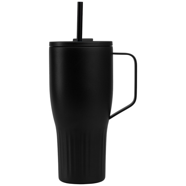 Gobelet Majesty 890 ml en acier inoxydable recyclé avec paille – Goodie personnalisé pour entreprises