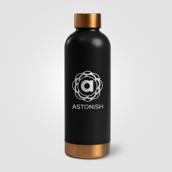 Bouteille isotherme personnalisable Astrid 530 ml en acier inoxydable pour entreprises – BCM Goodies