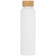 Bouteille Lucerne 590 ml en verre borosilicate dépoli avec couvercle bambou personnalisable – BCM Goodies