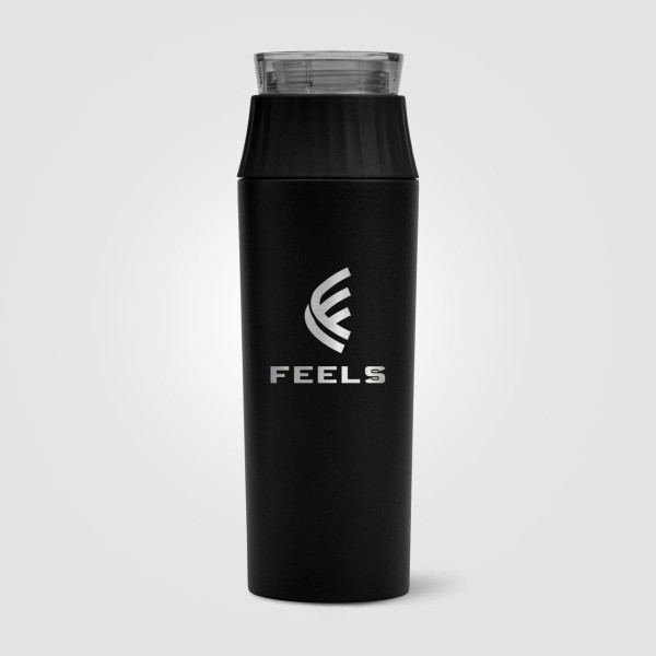 Gourde Majesty personnalisable 590 ml en acier inoxydable recyclé avec couvercle étanche pour communication d’entreprise