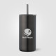 Gobelet Borealis 475 ml en acier inoxydable recyclé avec paille – Goodies personnalisable pour entreprises