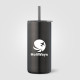 Gobelet Borealis 475 ml en acier inoxydable recyclé avec paille – Goodies personnalisable pour entreprises