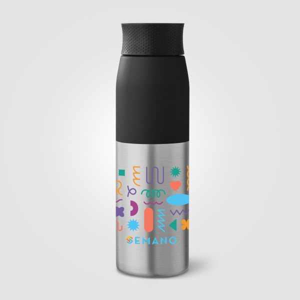 Bouteille Borealis personnalisée 650 ml en acier inoxydable recyclé – Cadeau d’entreprise et communication B2B