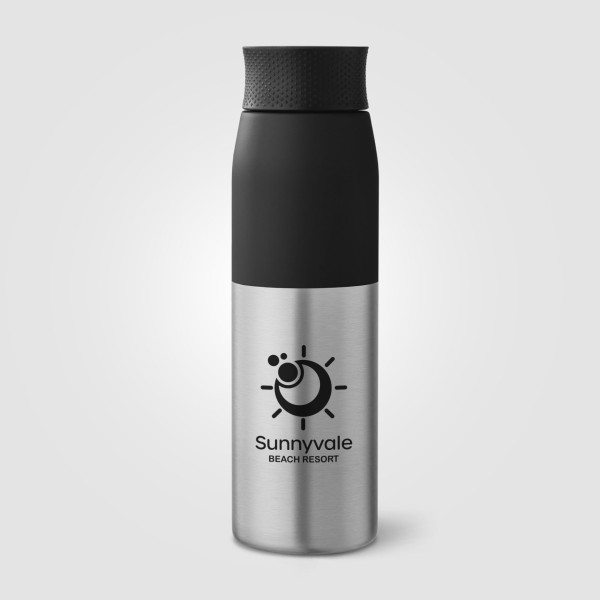 Bouteille Borealis personnalisée 650 ml en acier inoxydable recyclé – Cadeau d’entreprise et communication B2B