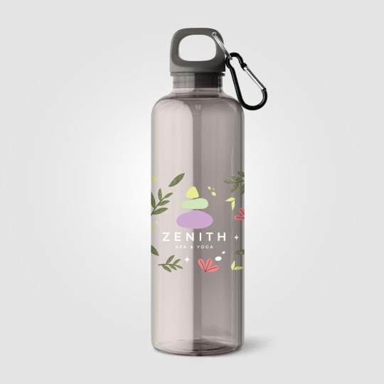 Bouteille vélo translucide Doli rPET 740 ml avec bouchon à vis et mousqueton – Hydratation sans BPA