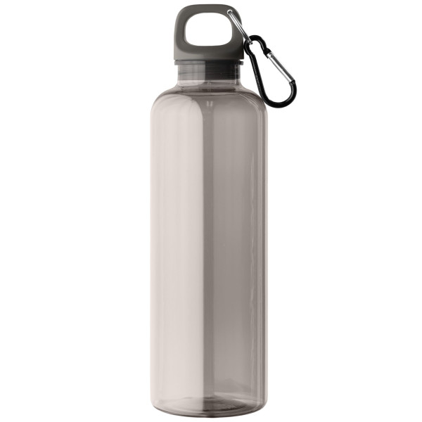 Bouteille vélo translucide Doli rPET 740 ml avec bouchon à vis et mousqueton – Hydratation sans BPA