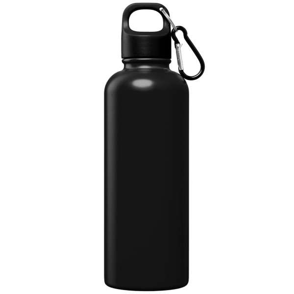 Gourde personnalisable Portland Plus en acier inoxydable recyclé avec mousqueton – Objet publicitaire BCM Goodies