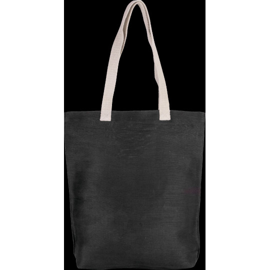 Sac shopping en juco personnalisable avec anses 70 cm – Objet publicitaire pour communication d’entreprise