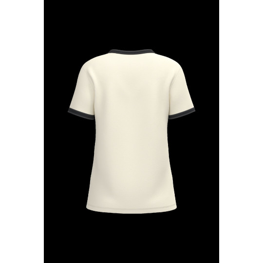 T-shirt ringer écoresponsable à bords contrastés effet délavé femme – Personnalisation pour communication B2B et objets publicit
