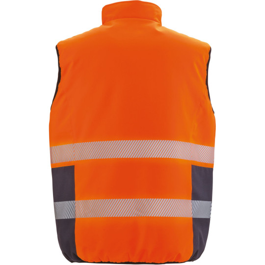 Bodywarmer de sécurité réversible personnalisable haute visibilité pour entreprises et équipes – BCM Goodies