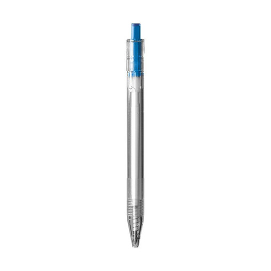 Stylo bille personnalisable en rPET écriture bleue pour communication d'entreprise – BCM Goodies