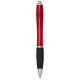 Stylo bille en plastique recyclé RCS avec corps coloré et grip noir (encre noire) Nash