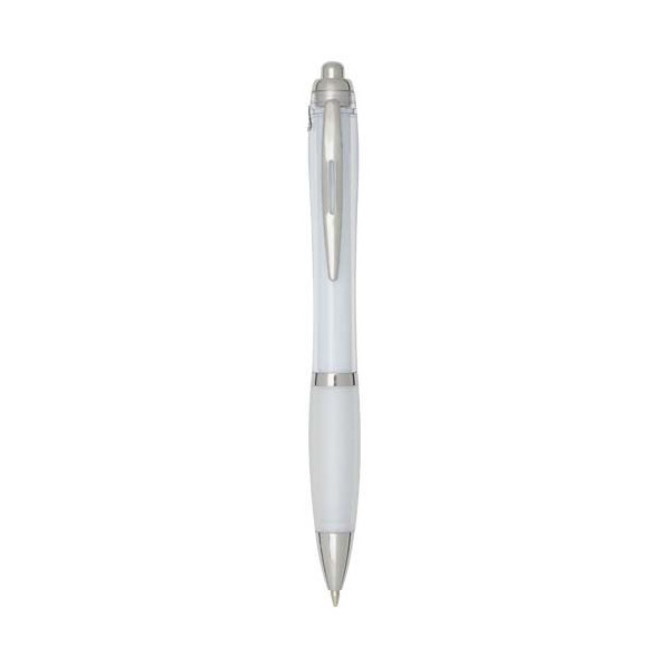 Stylo bille en plastique recyclé RCS avec corps et grip colorés (encre noire) Nash