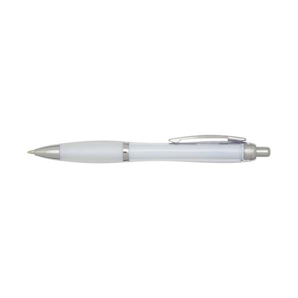Stylo bille en plastique recyclé RCS avec corps et grip colorés (encre noire) Nash