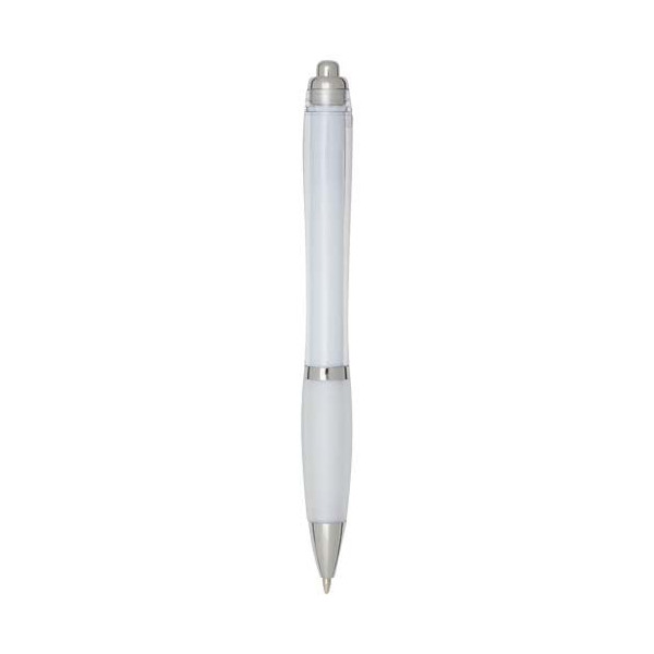Stylo bille en plastique recyclé RCS avec corps et grip colorés (encre noire) Nash