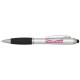Stylo bille à stylet en plastique recyclé RCS avec corps coloré et grip noir (encre bleue) Nash