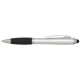 Stylo bille à stylet en plastique recyclé RCS avec corps coloré et grip noir (encre bleue) Nash