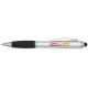 Stylo bille à stylet en plastique recyclé RCS avec corps coloré et grip noir (encre noire) Nash