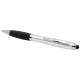 Stylo bille à stylet en plastique recyclé RCS avec corps coloré et grip noir (encre noire) Nash