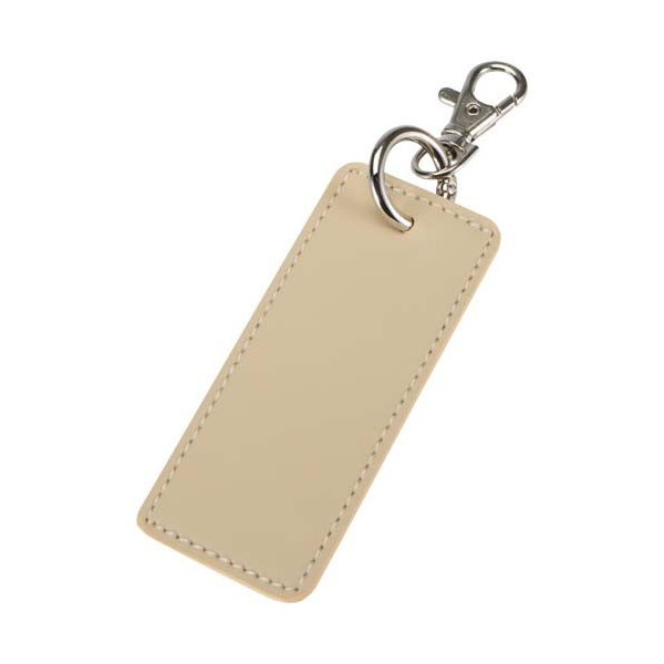 Porte-clés rectangulaire à breloques en matériaux recyclés certifié GRS Resi Plus