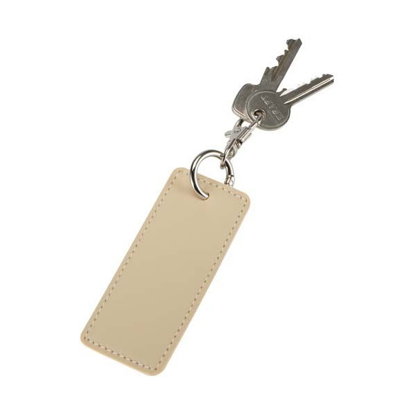 Porte-clés rectangulaire à breloques en matériaux recyclés certifié GRS Resi Plus