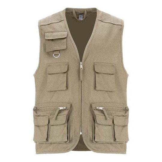 Gilet de travail multi-poches à col en V Venera de 200 g/m2