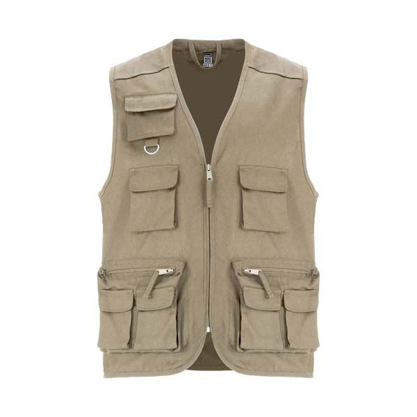 Gilet de travail multi-poches à col en V Venera de 200 g/m2