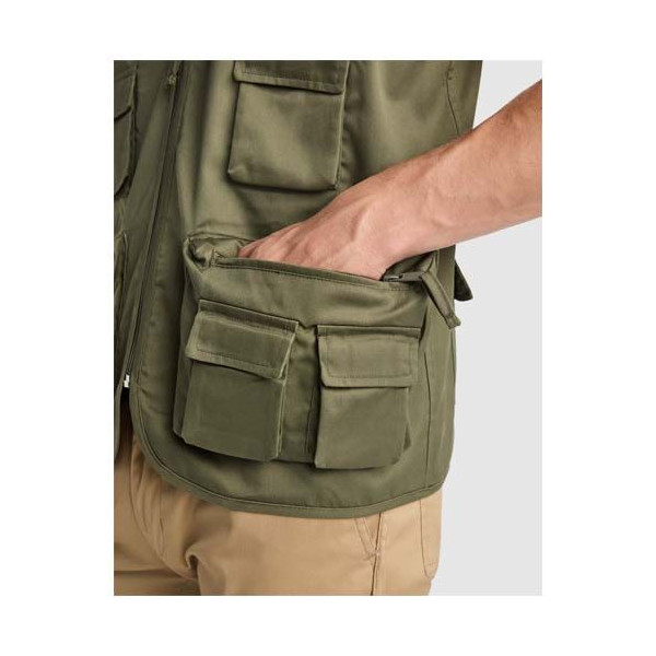 Gilet de travail multi-poches à col en V Venera de 200 g/m2