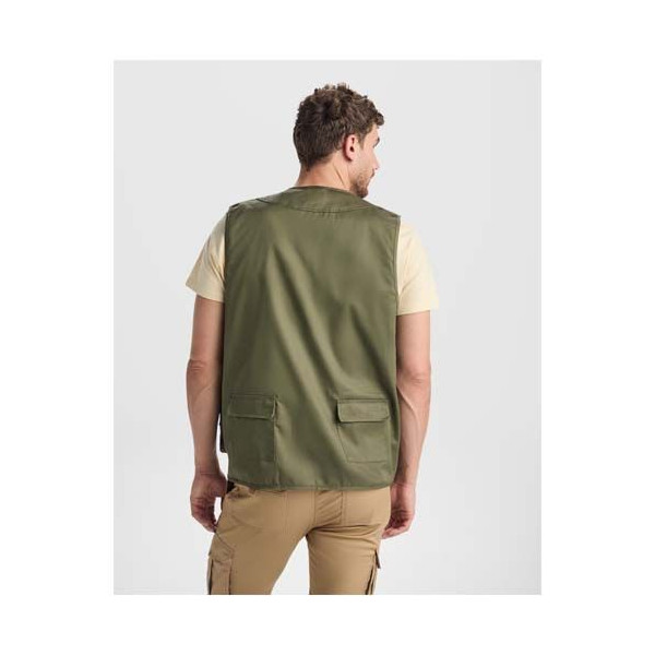 Gilet de travail multi-poches à col en V Venera de 200 g/m2