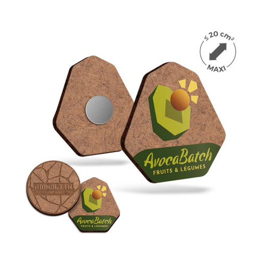 Magnet sur-mesure en MDF personnalisable avec gravure ou impression – Fabrication française pour communication B2B