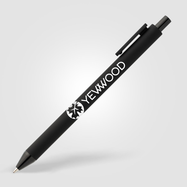 Stylo Bloom Essentials rétractable en plastique recyclé au toucher doux