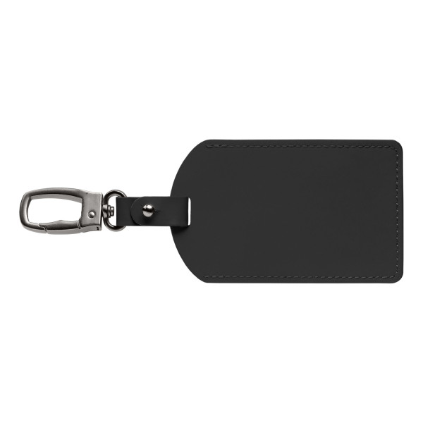 Étiquette de bagage Malmö en métal recyclé avec mousqueton – 6,5 × 17,5 cm