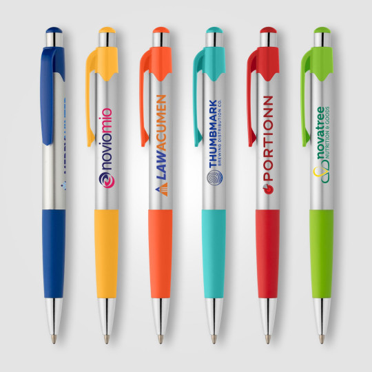 Stylo Smoothy Essentials en plastique recyclé avec grip coloré
