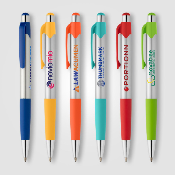 Stylo Smoothy Essentials en plastique recyclé avec grip coloré