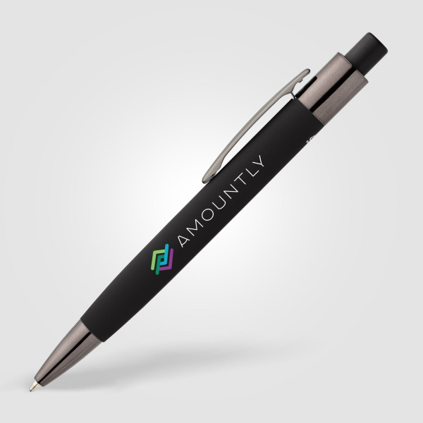 Stylo Malmö en aluminium recyclé avec corps soft-touch