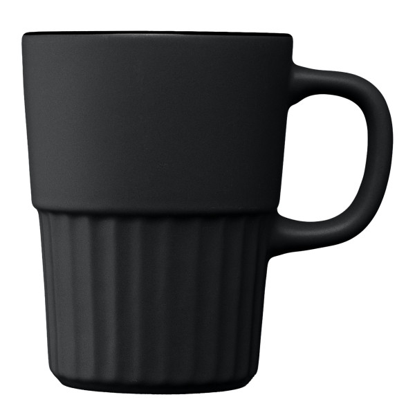 Mug Majesty en céramique avec finition mate et relief cannelé – 445 ml
