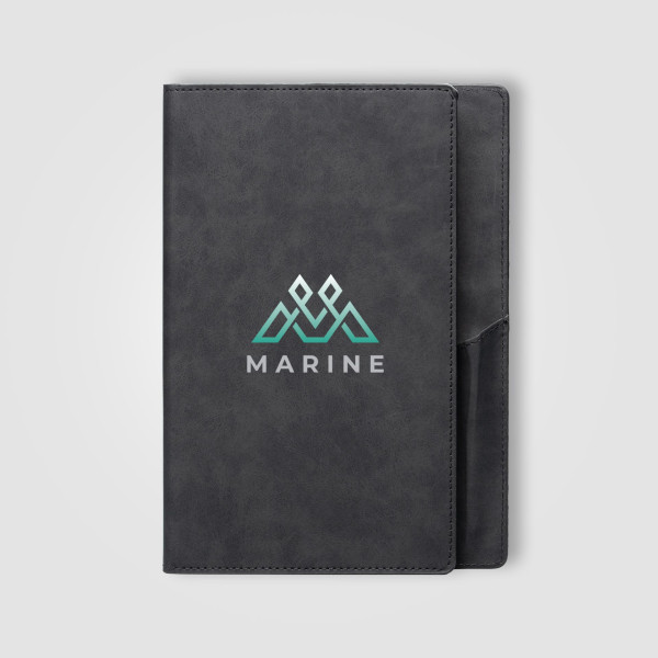 Journal Memento en PU à texture suédée – A5