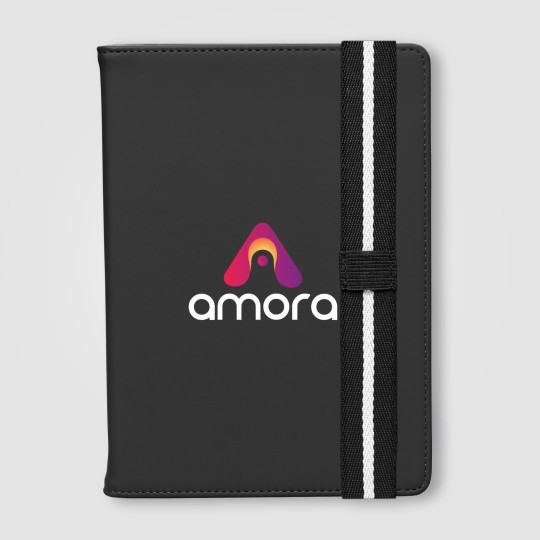 Journal rechargeable Newport en PU recyclé à motif chevron – A5