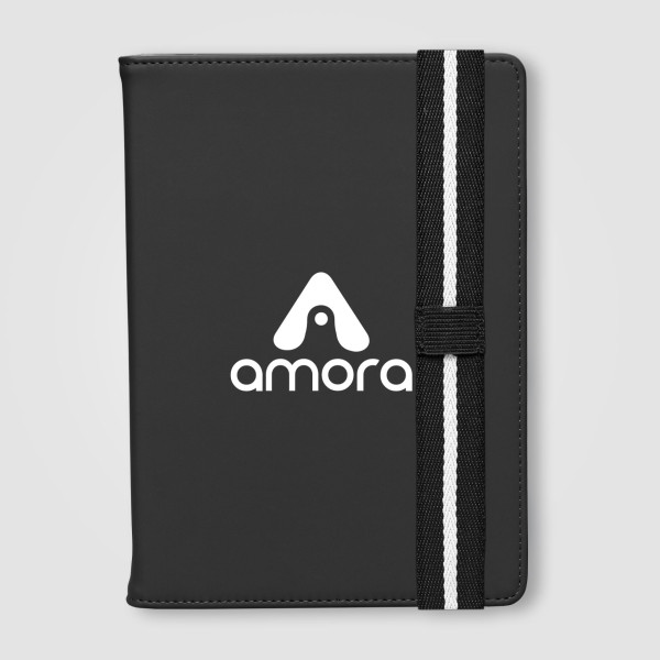 Journal rechargeable Newport en PU recyclé à motif chevron – A5