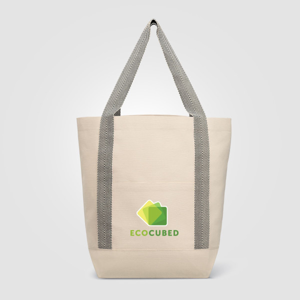 Niva Tote bag en toile de 340 gsm coton recyclé, poche avant - 12,25 L