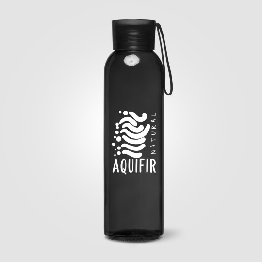 Bouteille Solstra Essentials en verre avec sangle en silicone – 500 ml