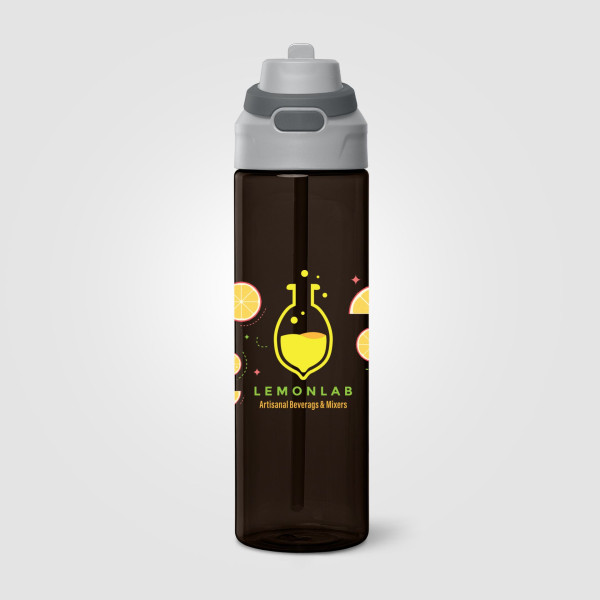 Gourde Lynk en rPET à paille rabattable – 830 ml