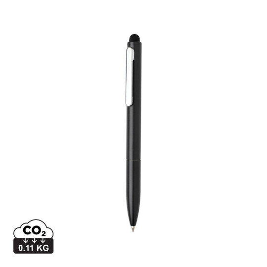 Stylo en aluminium recyclé certifié RCS avec stylet Kymi - BCM Goodies