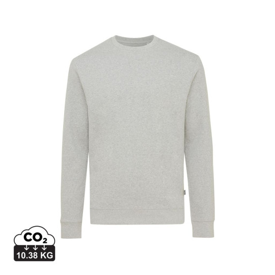 Pull à col rond en coton recyclé non teinté Iqoniq Denali - Vêtement unisexe écologique et polyvalent | BCM Goodies