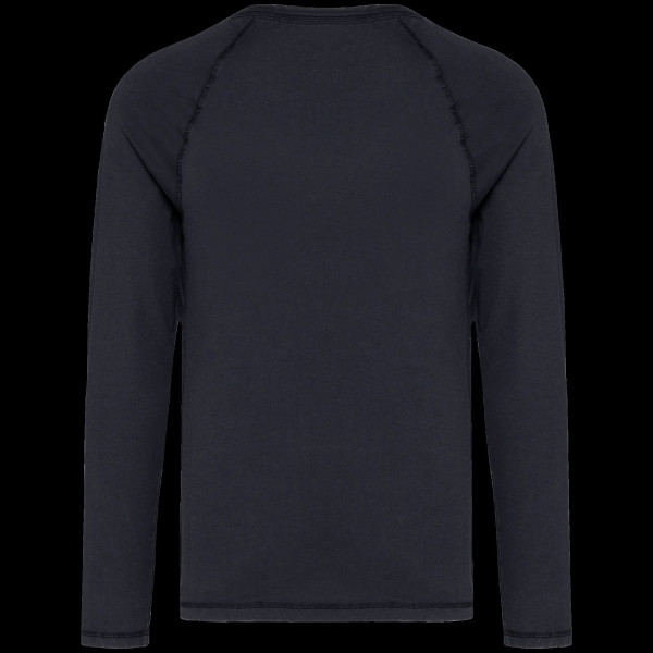 T-shirt écoresponsable raglan manches longues en coton biologique de qualité supérieure