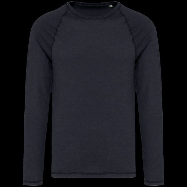 T-shirt écoresponsable raglan manches longues en coton biologique de qualité supérieure