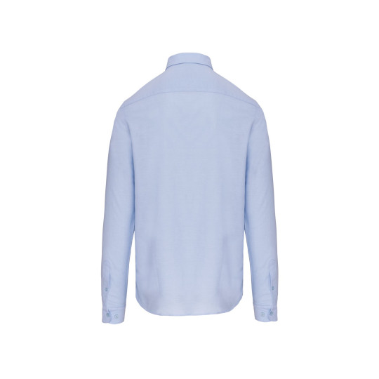 Chemise Oxford lavée manches longues en coton pour homme - BCM Goodies