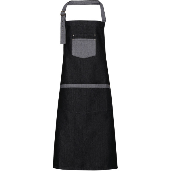 Tablier Denim à bavette Domain - Accessoire professionnel en coton et polyester