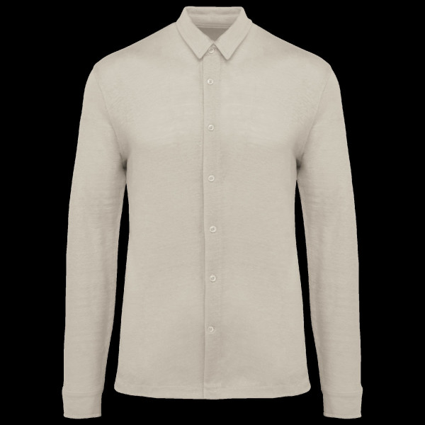 Chemise en lin pour homme 100% lin - Coupe ajustée et élégante - Détails raffinés - Idéale pour toutes occasions - Parfait pour 